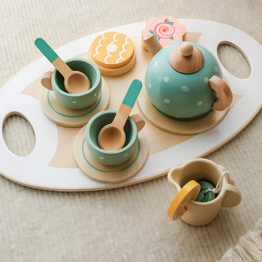 Wooden Afternoon Tea Play Set for Kids